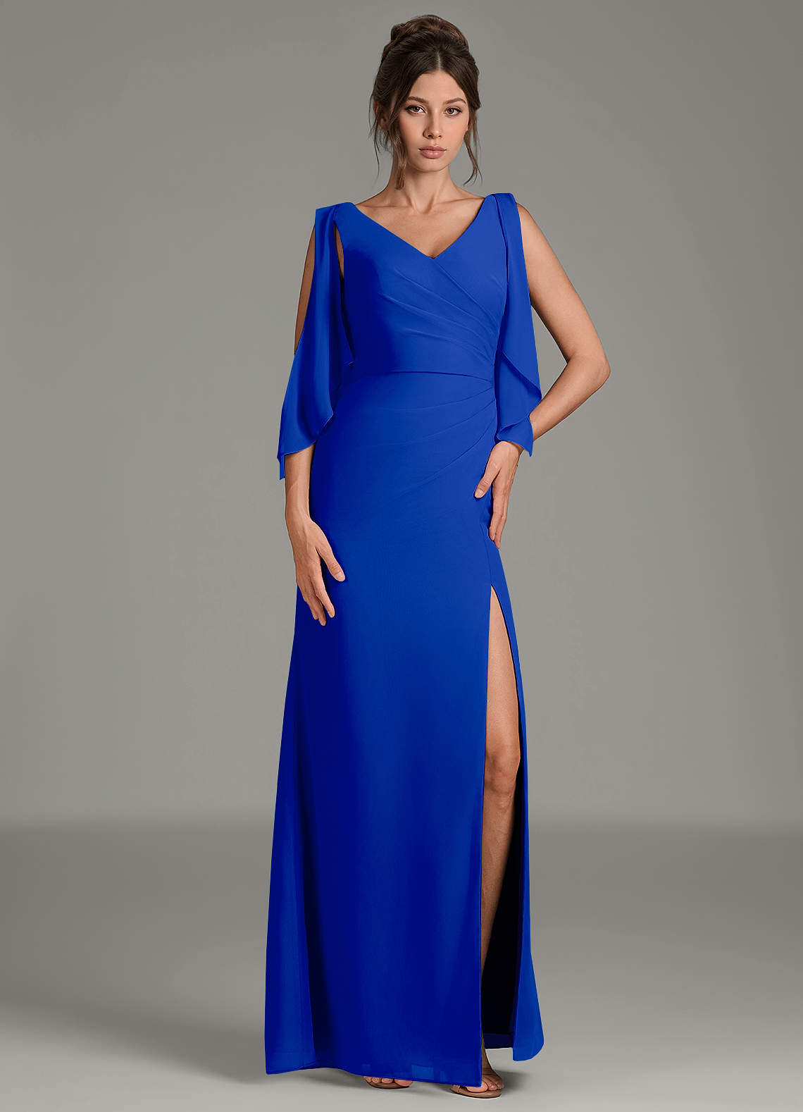 royal blue chiffon bridesmaid dress Wedding Royal Blue Bridesmaid Dresses
