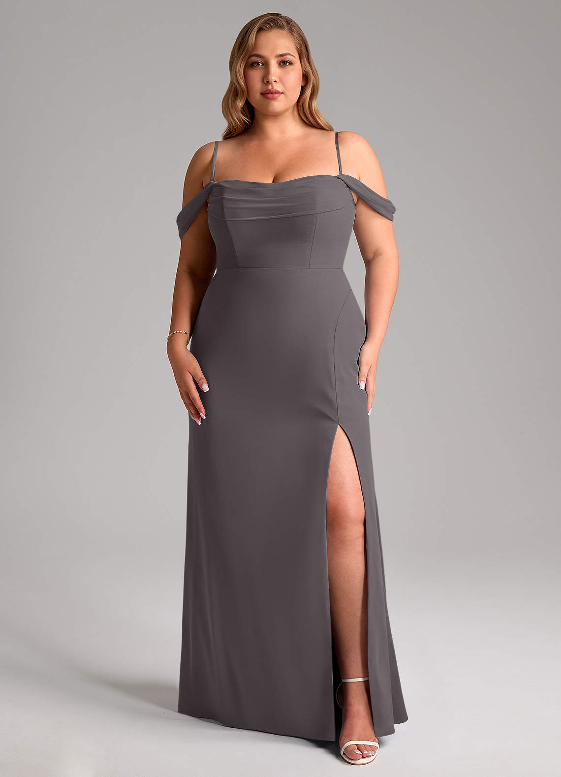 gray chiffon dresses bridesmaids Steel Gray Chiffon Bridesmaid Dresses & Free Shipping Carlyna