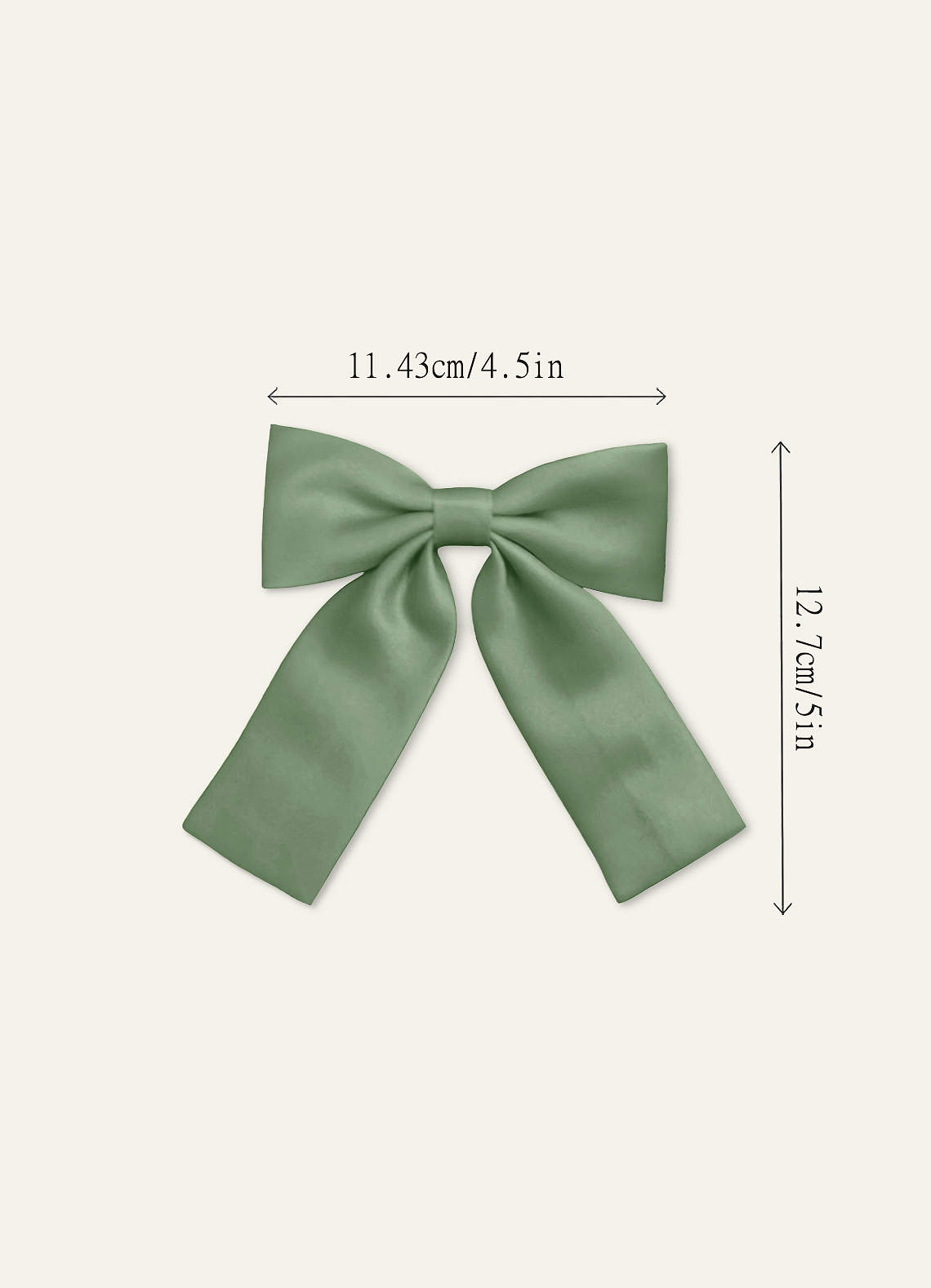 front Girls Satin Bow Hair Clip