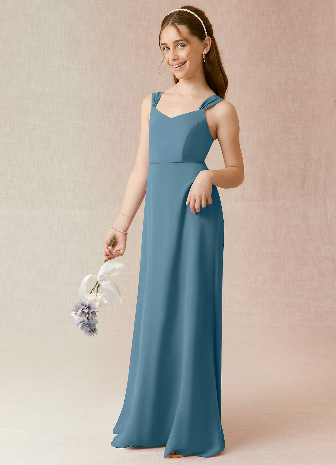 Azazie Denice Junior Bermuda A-Line Chiffon Dress image2