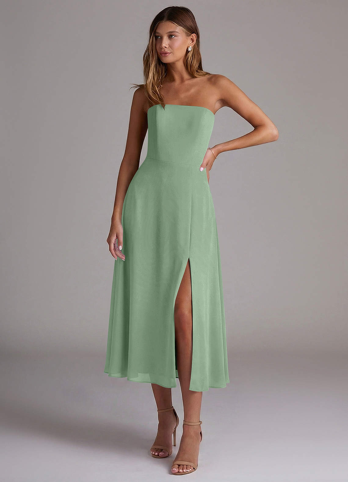 azazie matcha bridesmaid dress Azazie Emeralda