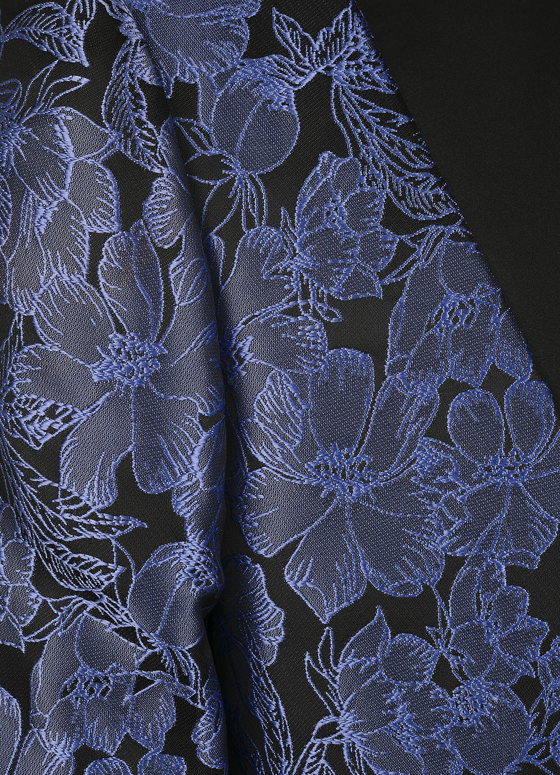 front Samuel Dusty Blue Floral Jacquard Peak Lapel Tuxedo Jacket