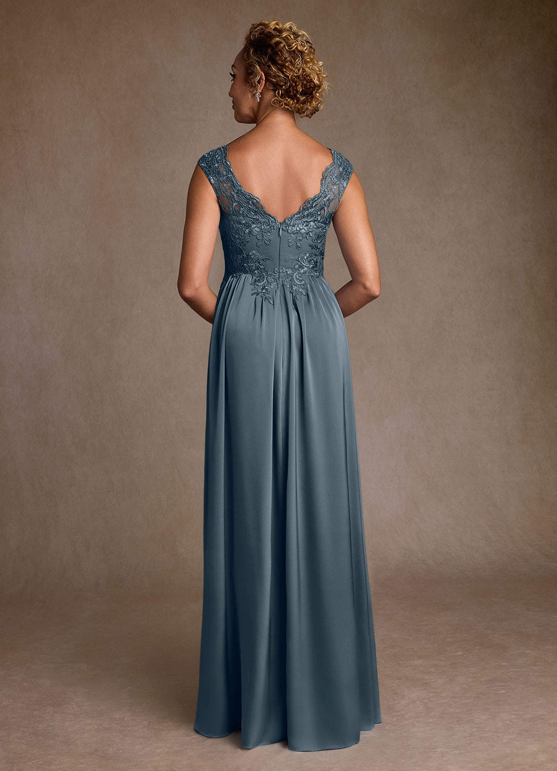 Azazie Amethyst Mother of the Bride Dresses Twilight A-Line Lace Dress image1