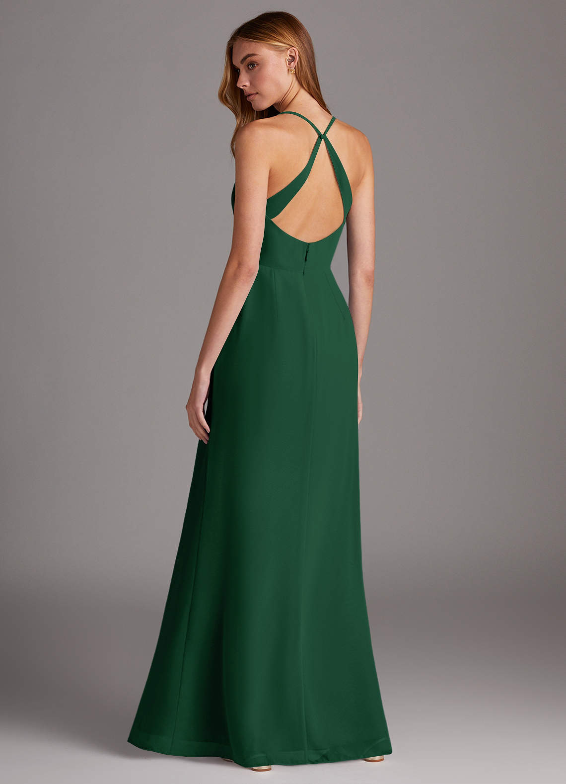 Azazie Manila Ready to Ship Dark Green Chiffon Bridesmaid Dresses | Azazie