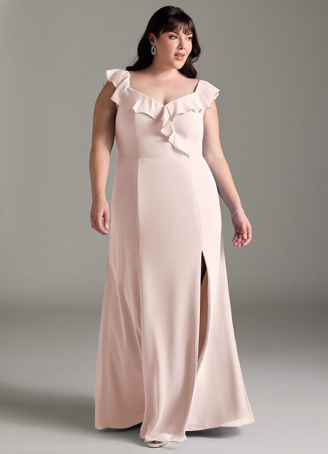 Azazie Sophie Ready to Ship Rose Petal Chiffon Bridesmaid Dresses