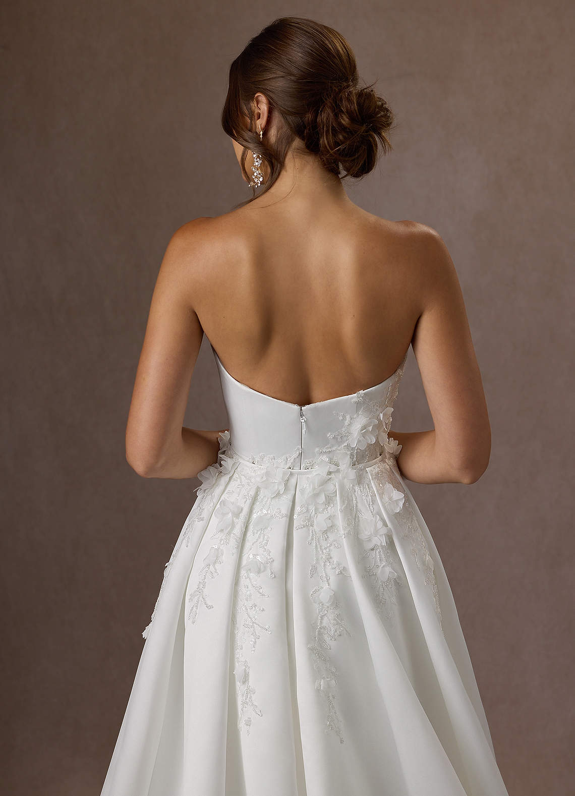 Azazie Sersi Wedding Dresses Diamond White Mermaid Strapless Matte Satin Dress image10