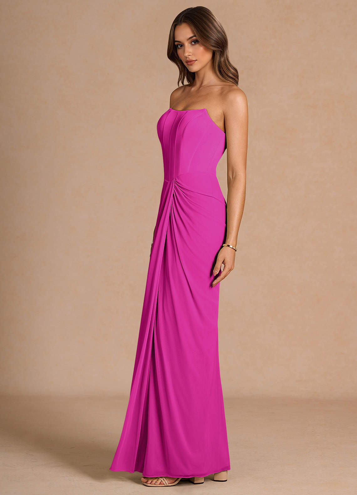 Anais Hot Pink Maxi Dress