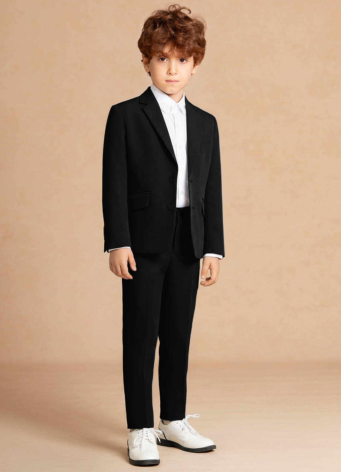 front Finn Black Boy 2-Piece Suit