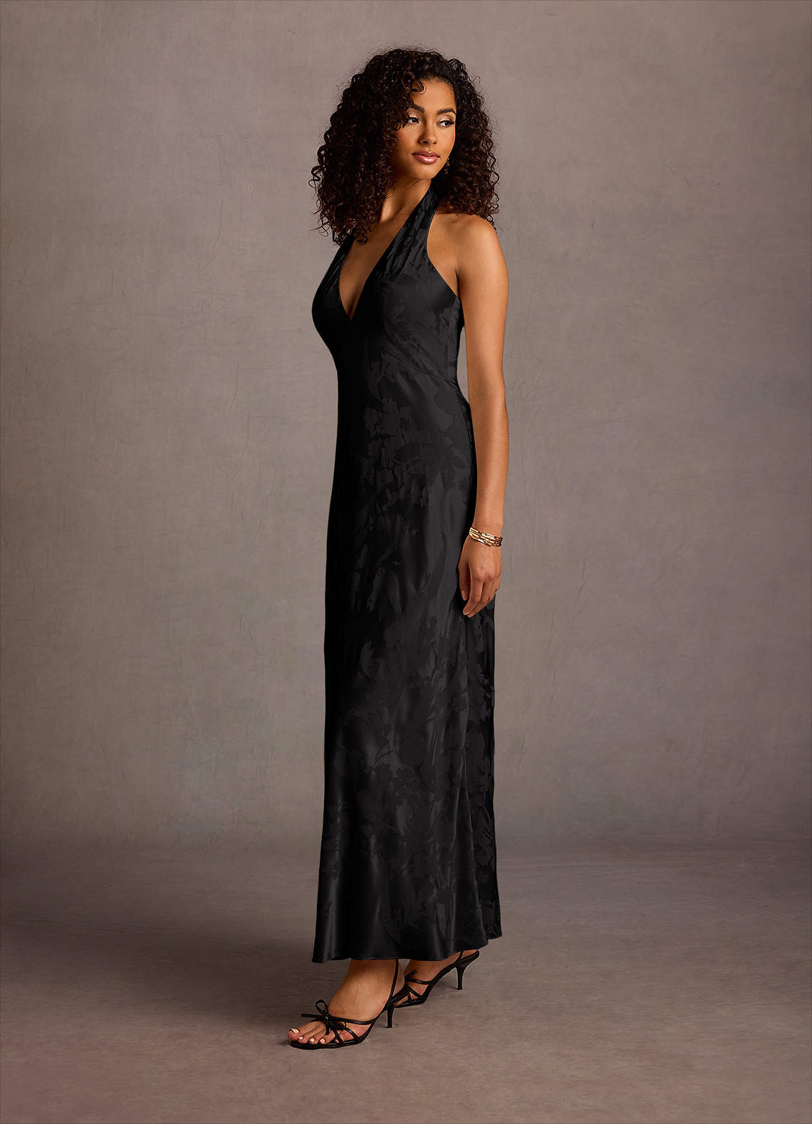 Janae Black Halter Maxi Dress Ready to Ship | Azazie