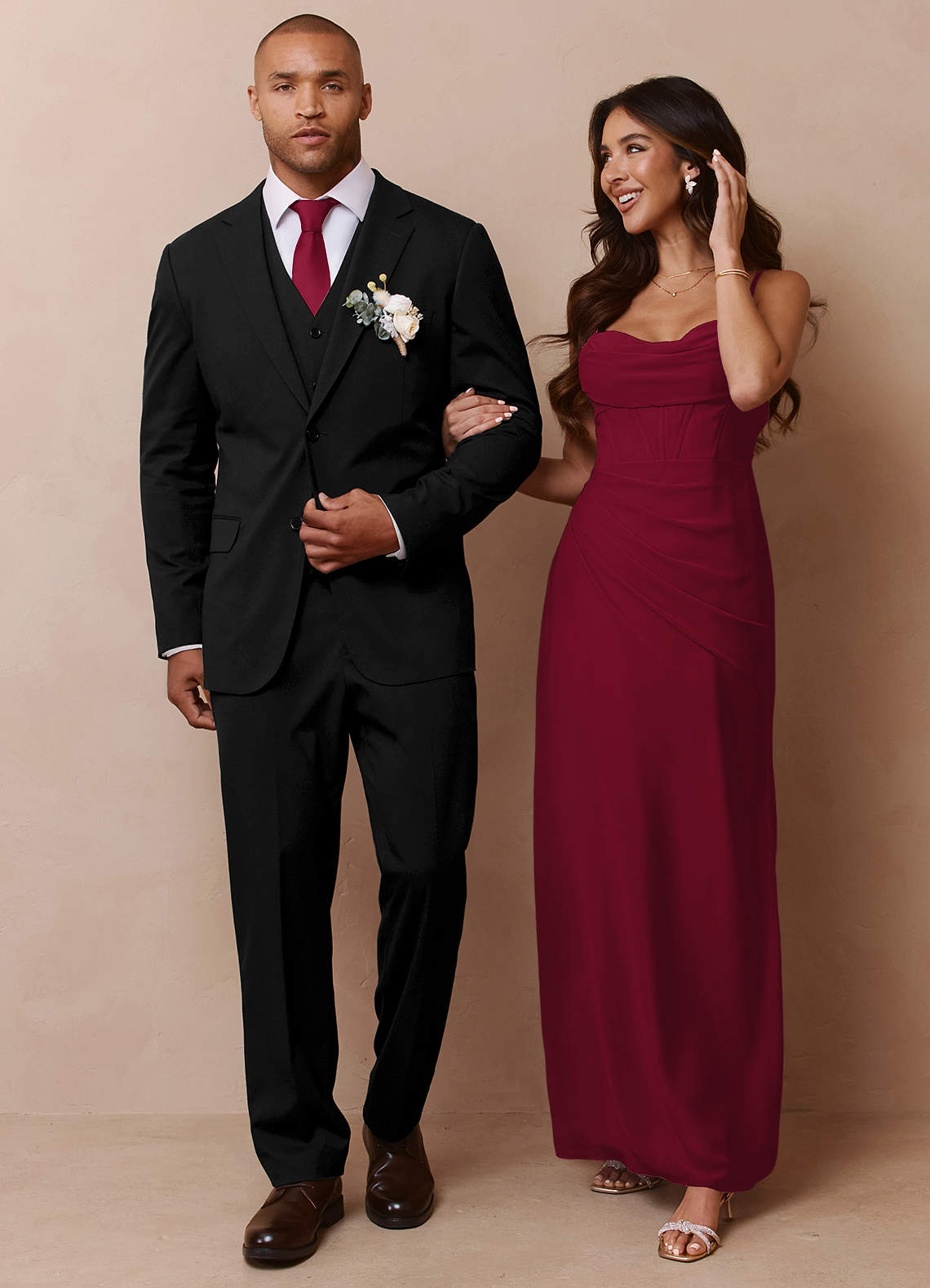 front Savile Black Wool Blend Suit
