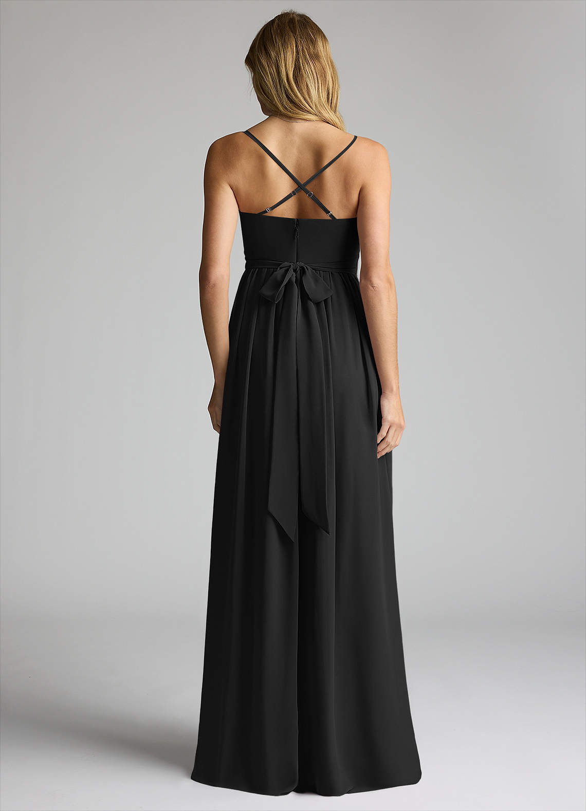 Azazie Llana Vestidos de dama de honra para maternidade Vestido Linha A Comprimento do chão Chiffon image3