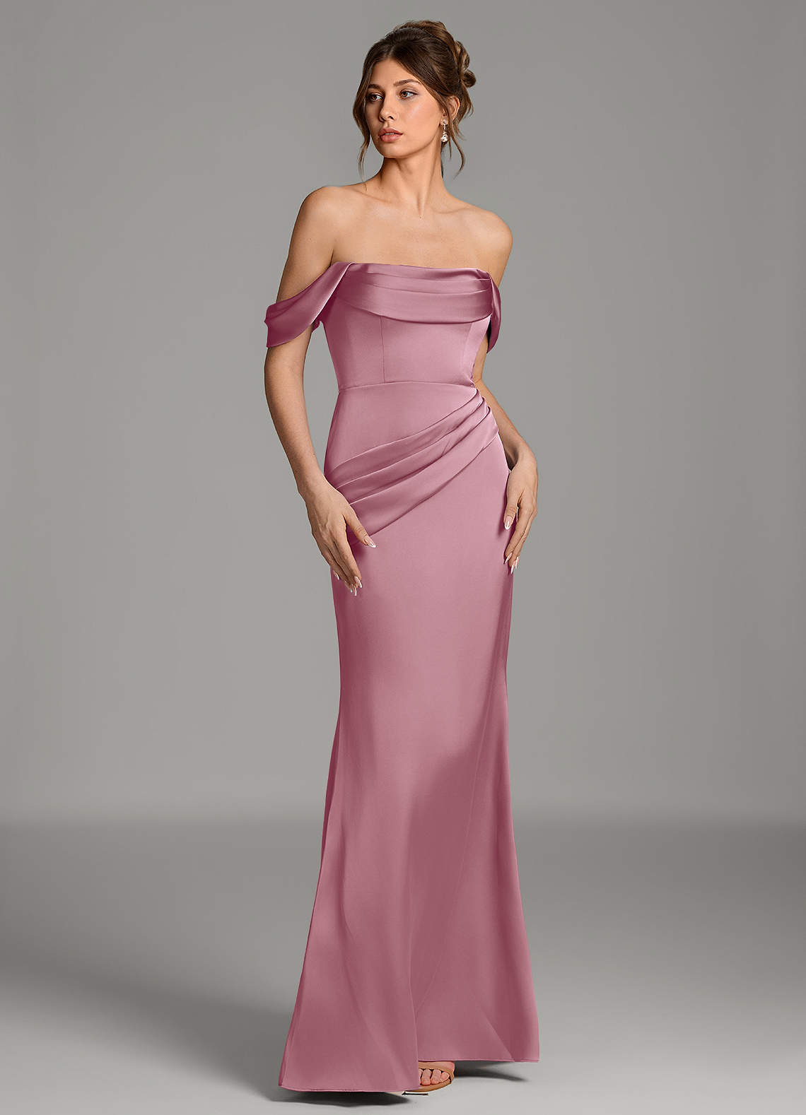 mauve mermaid bridesmaid dresses Azazie Alanis Mini dress leggings | Long dresses maxi Color:BLUE-WHITE royal blue Style