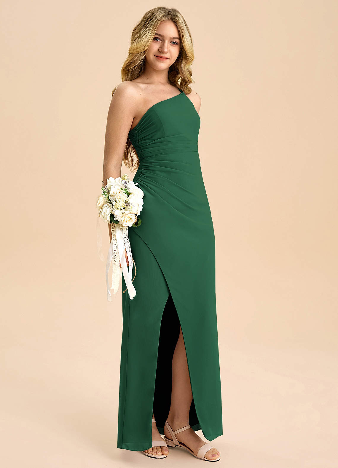 hunter green junior bridesmaid dresses Azazie Albertine Junior