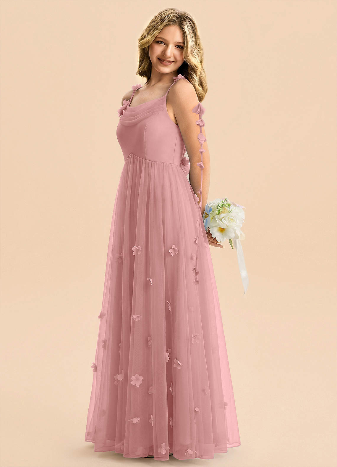 front Azazie Stevie Junior Formal Dress
