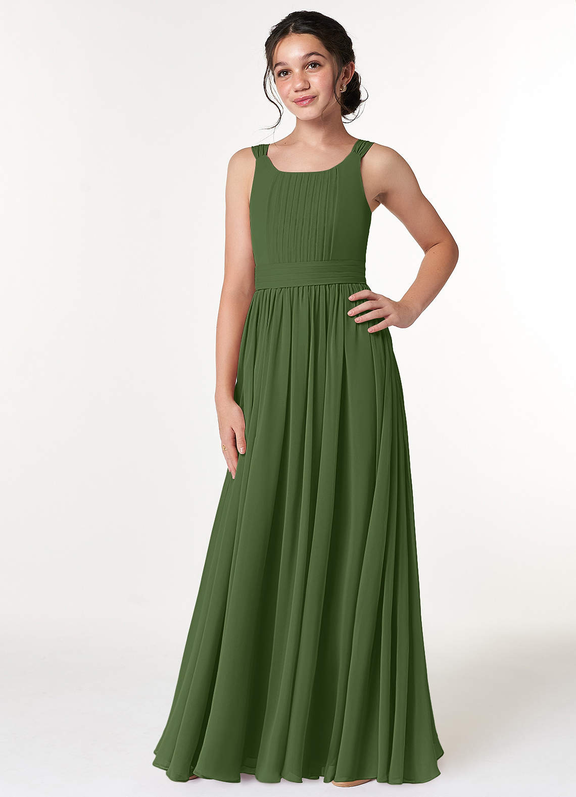 Olive Green Chiffon Bridesmaid Dresses