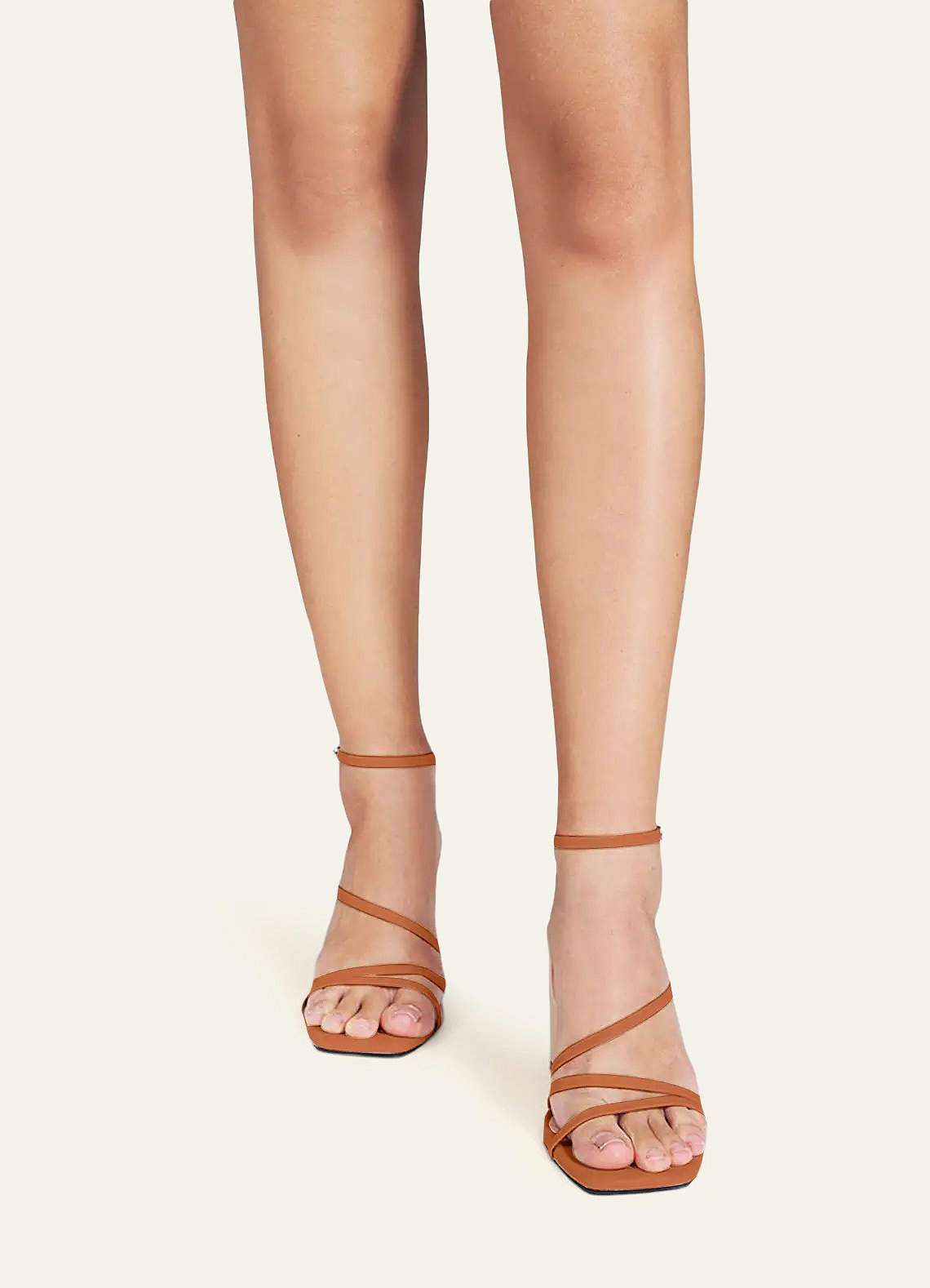 front Ankle Strap Block Heel Sandals