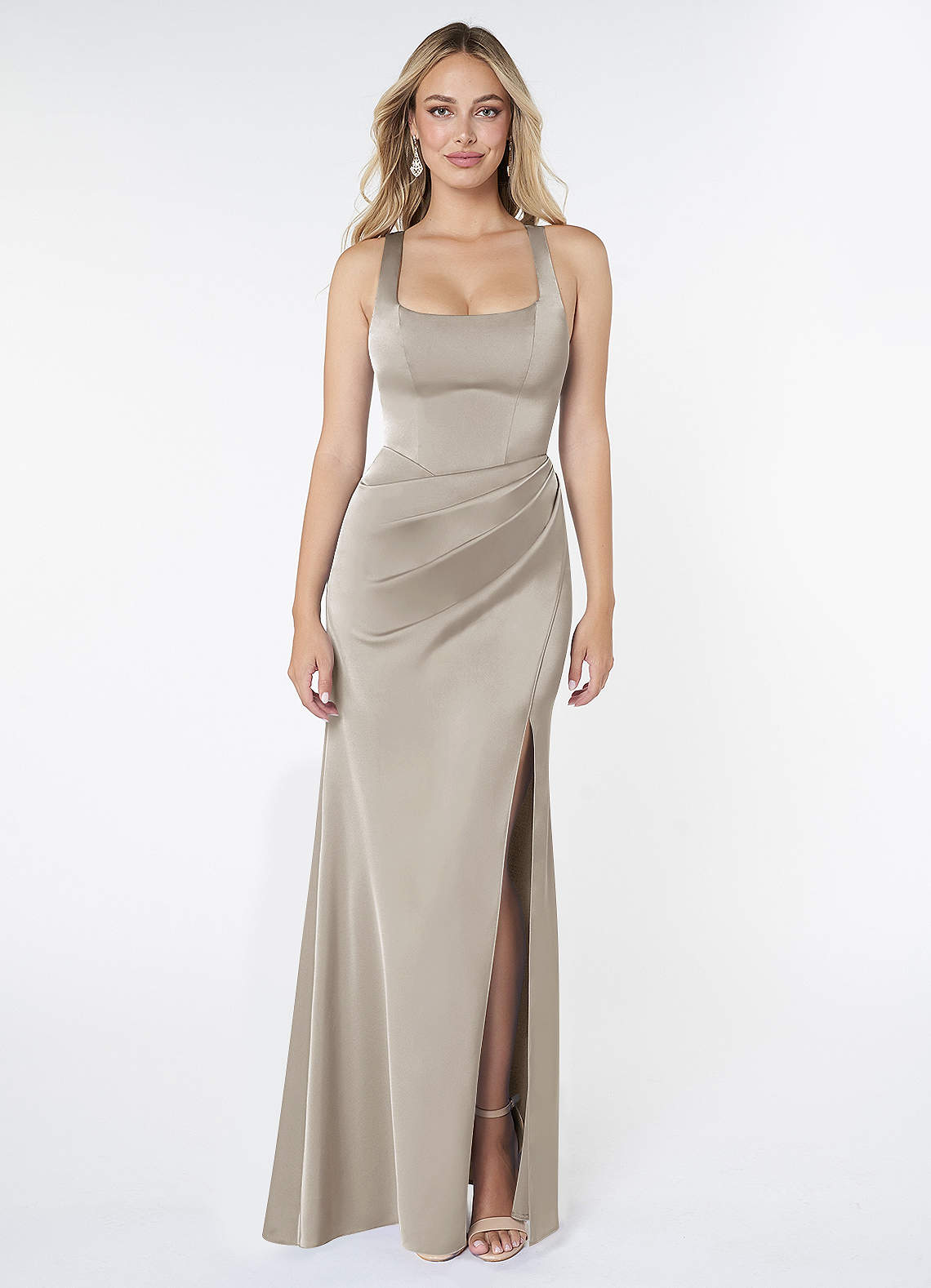 Azazie Mero Silver Bridesmaid Dresses | Azazie