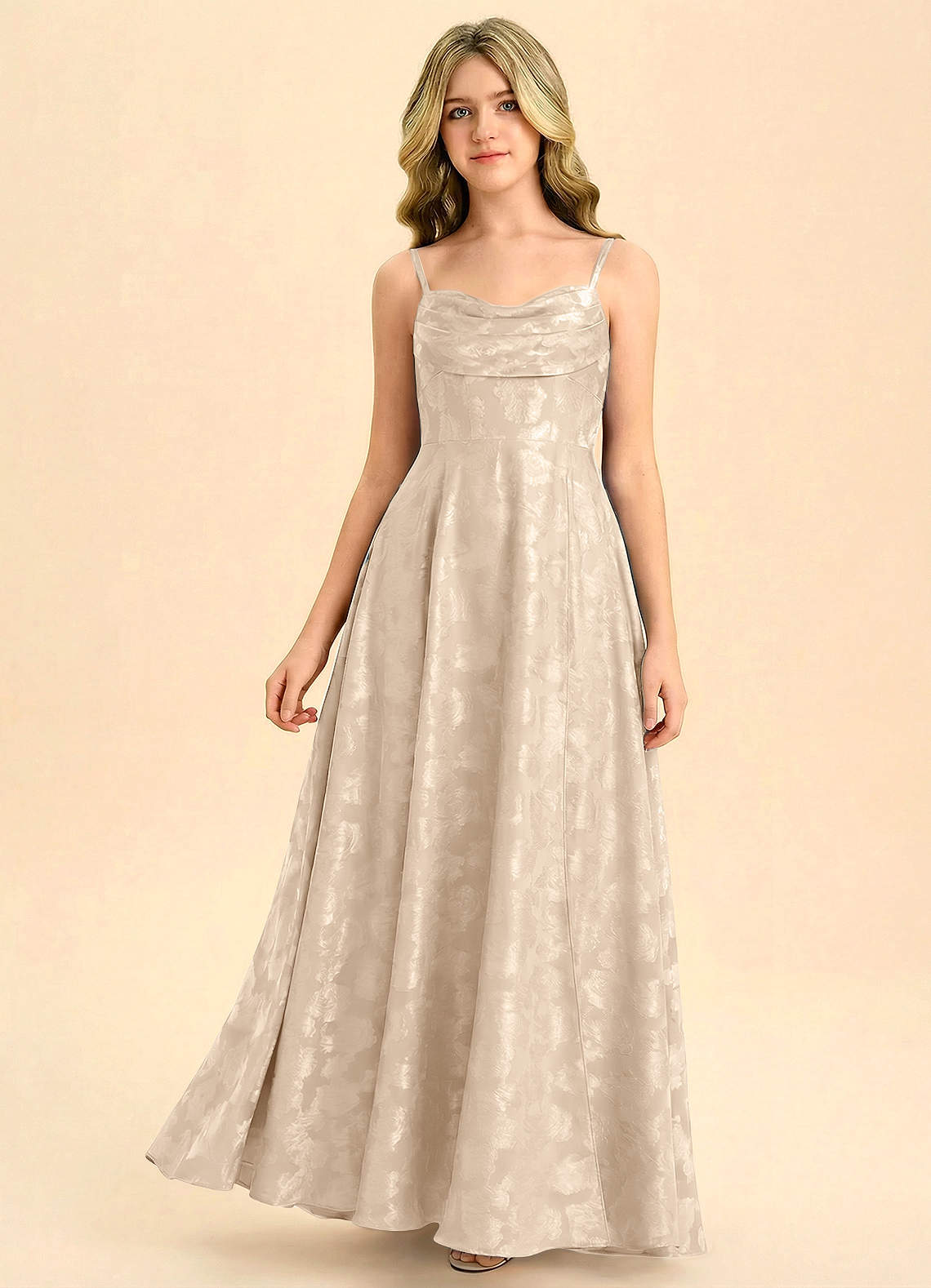 front Azazie Bear Junior Formal Dress