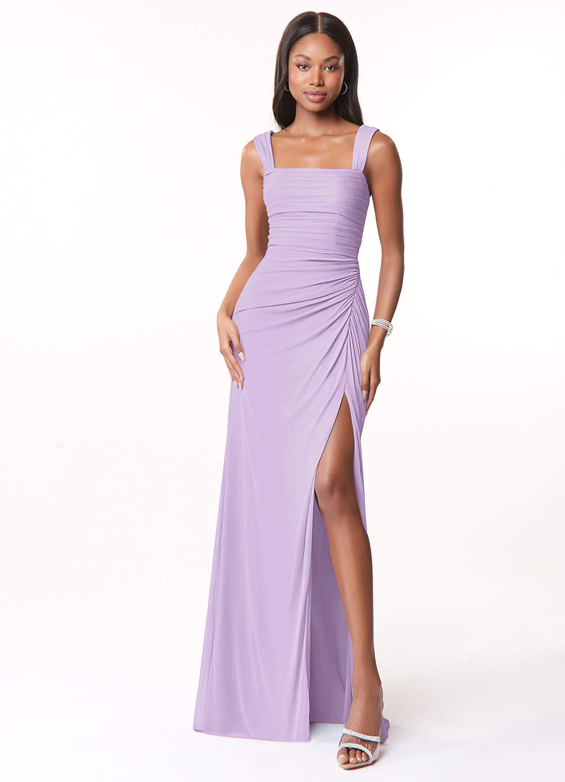 bow evening dresses Strapless V-Neck Bow Satin Pleated Slit Red Long Prom Dress PSK675   Pgmdress