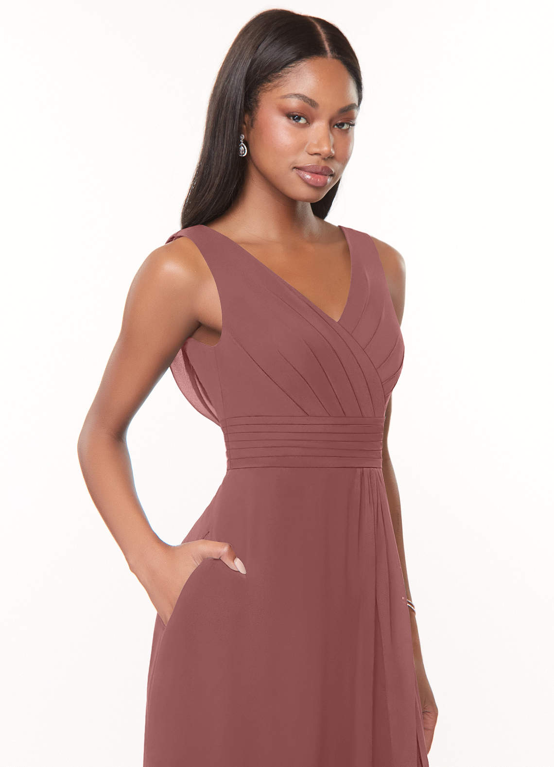 azazie desert rose bridesmaid dress Azazie Marley
