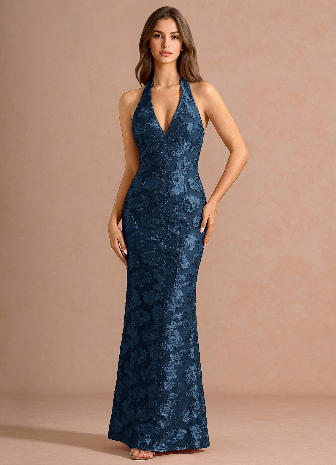Valerie Navy Maxi Dress | Azazie