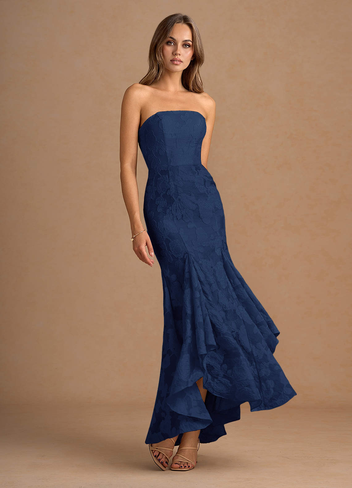 Vestido Azul Marino Oscuro Largo Avina image4