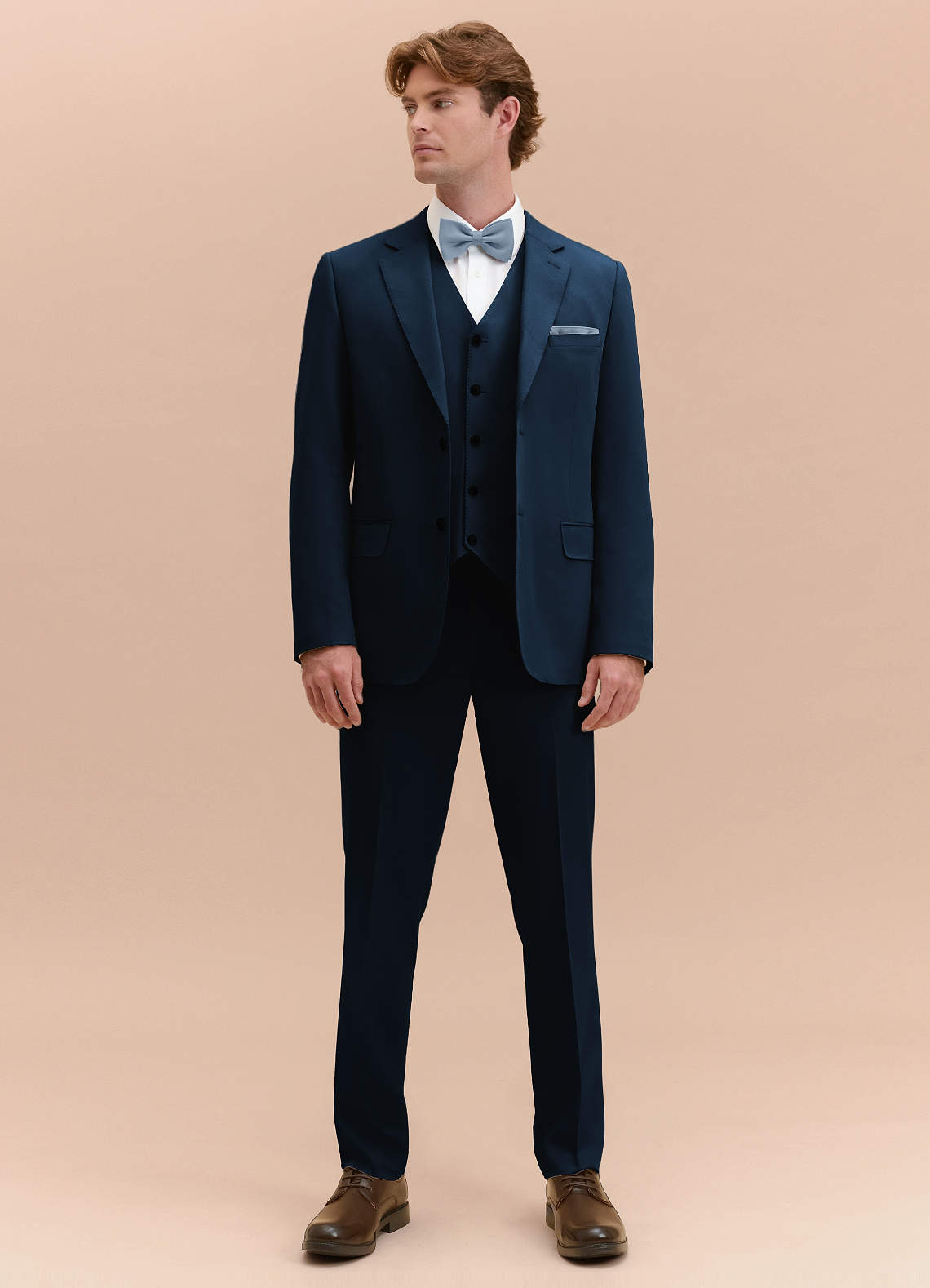 William Navy Blue Comfort Blend 3-piece suit | Suit Sets |Azazie