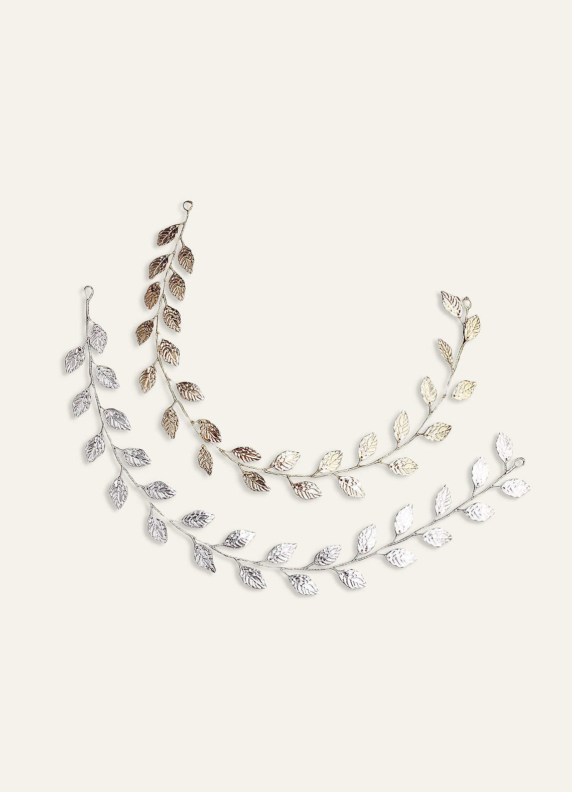 front Gilded Laurel Leaves Headpiece