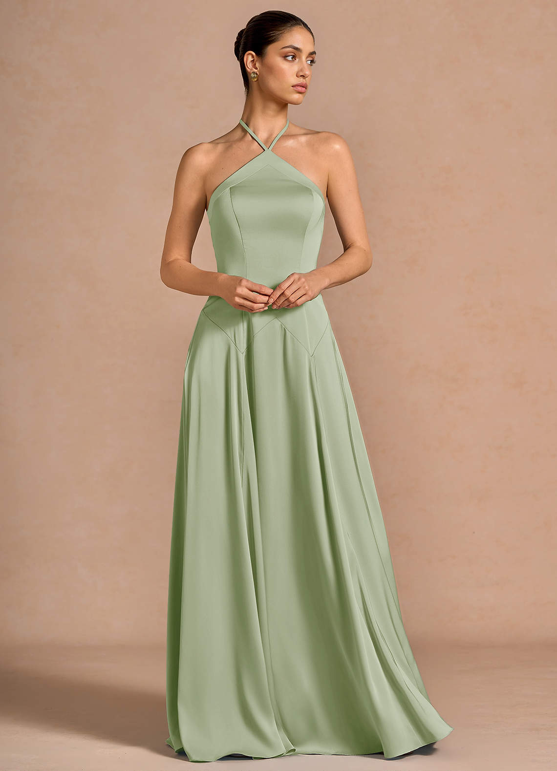 light green maxi dress formal Avelina BRAND: MAX STUDIO