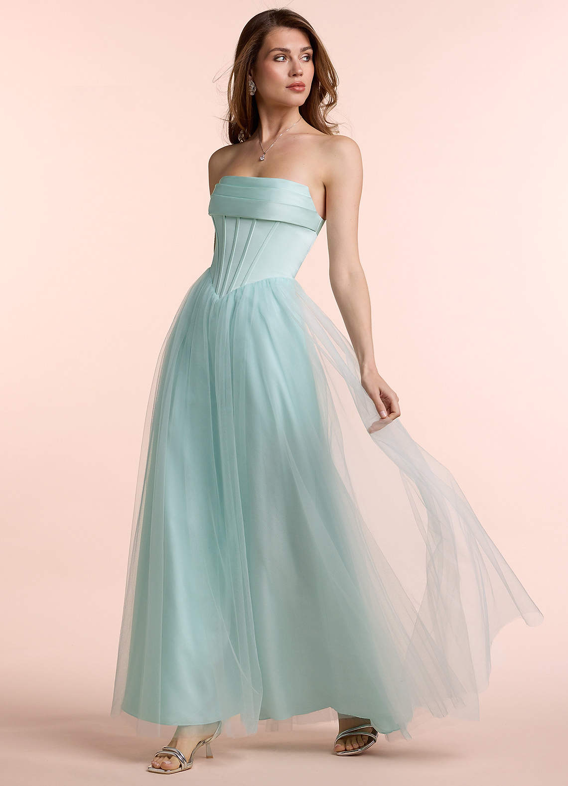 Mckenzie Mint Blue Maxi Dress | Azazie