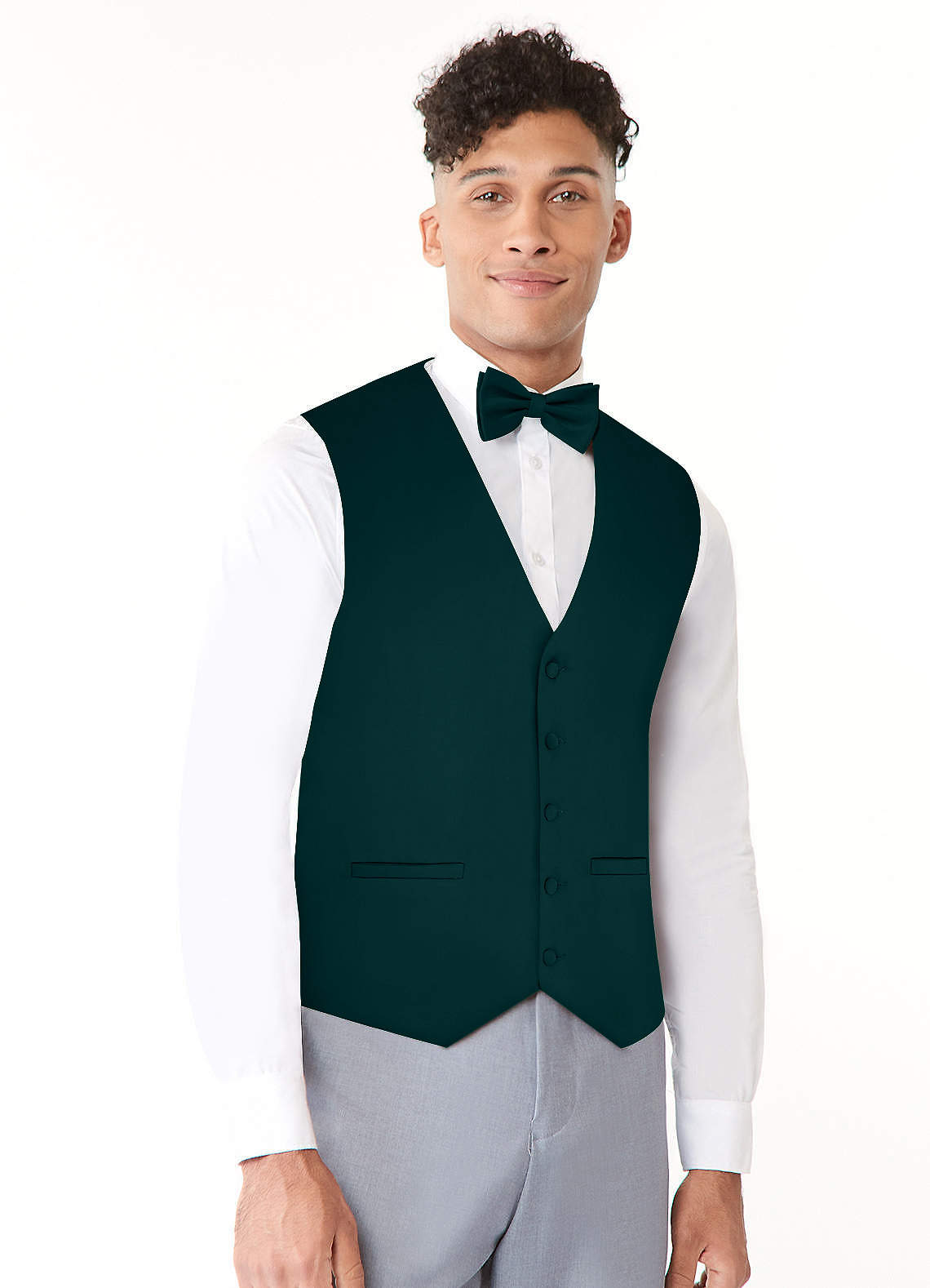 front Stretch Satin Vest