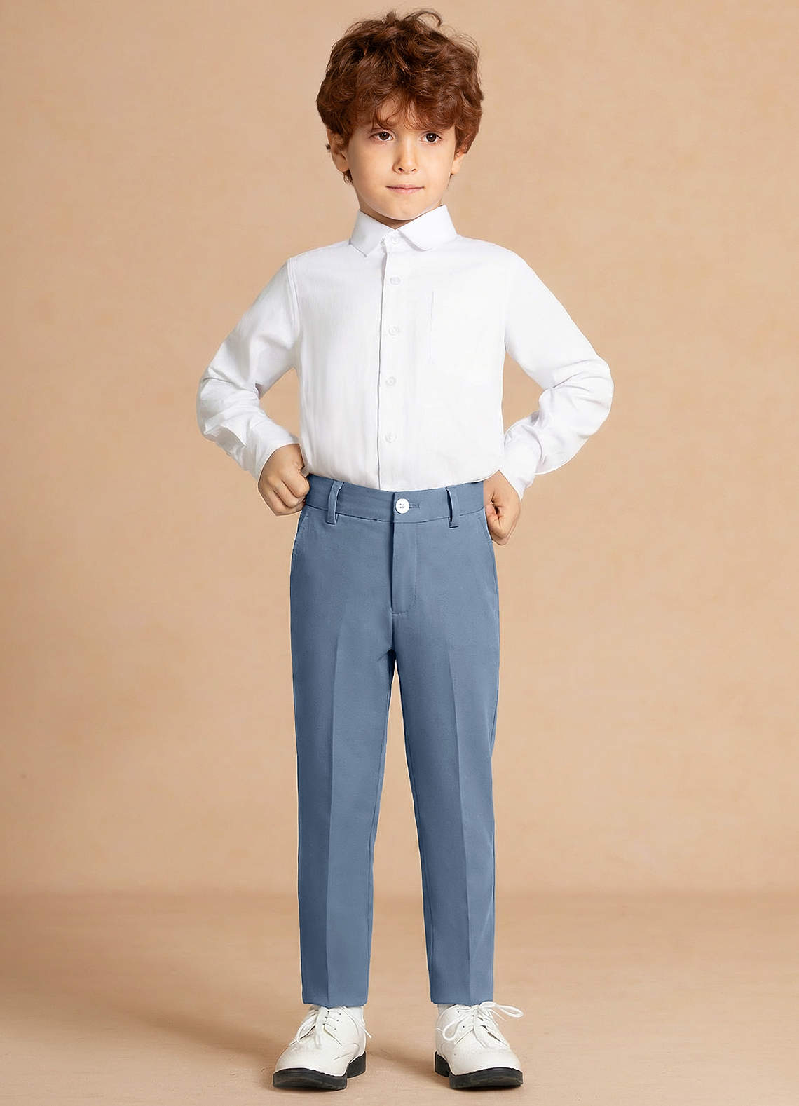 boys blue dress pants Boys Navy Suit Pants