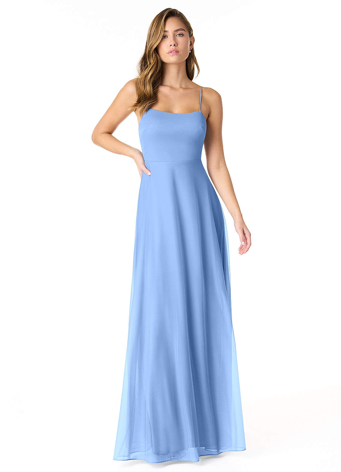 Azazie Rae Steel Blue Bridesmaid Dresses Azazie