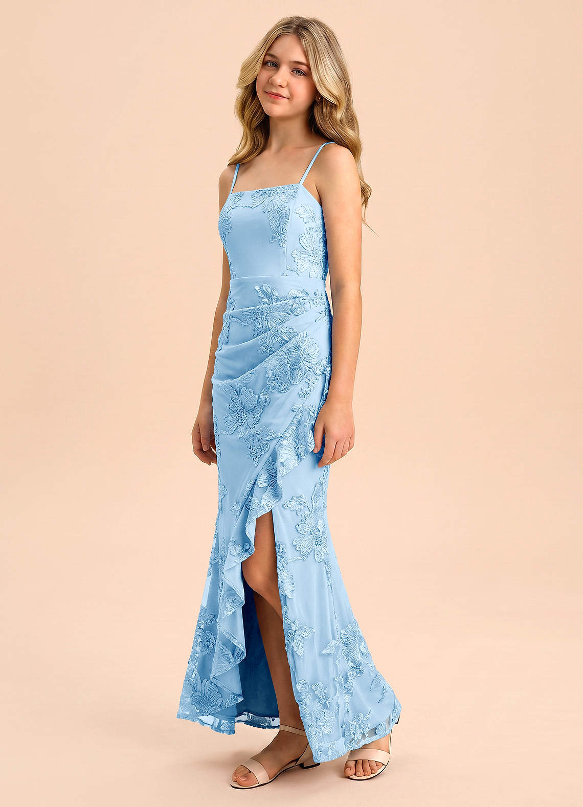 front Azazie Buzzy Junior Formal Dress