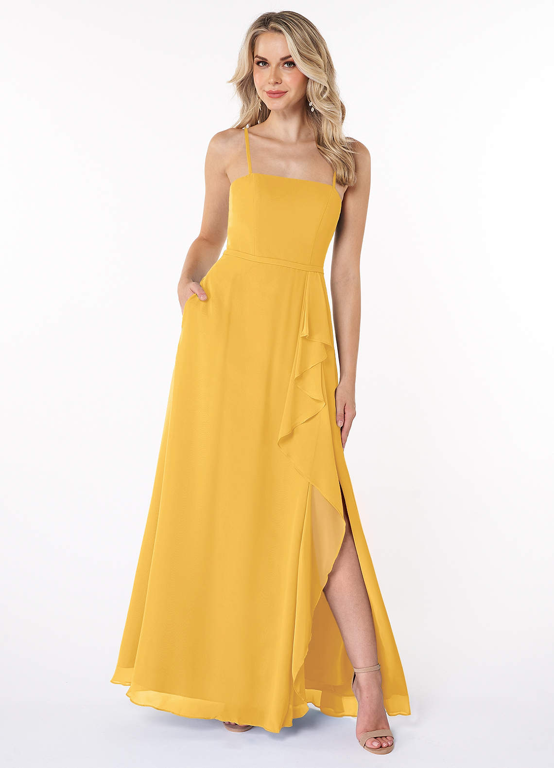Azazie Kaylee Marigold Bridesmaid Dresses Azazie