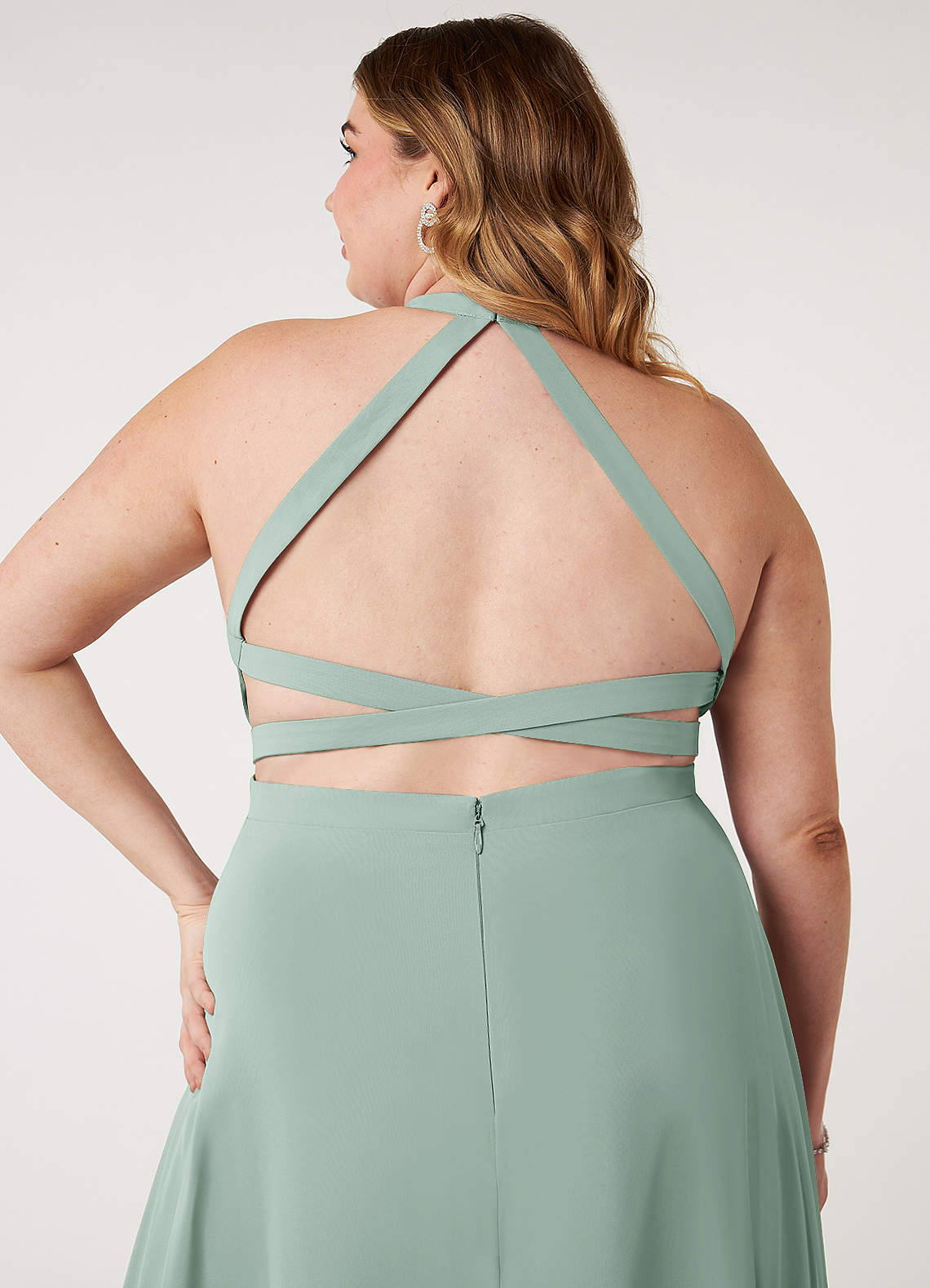 Azazie Clarice Agave Chiffon Bridesmaid Dresses | Azazie