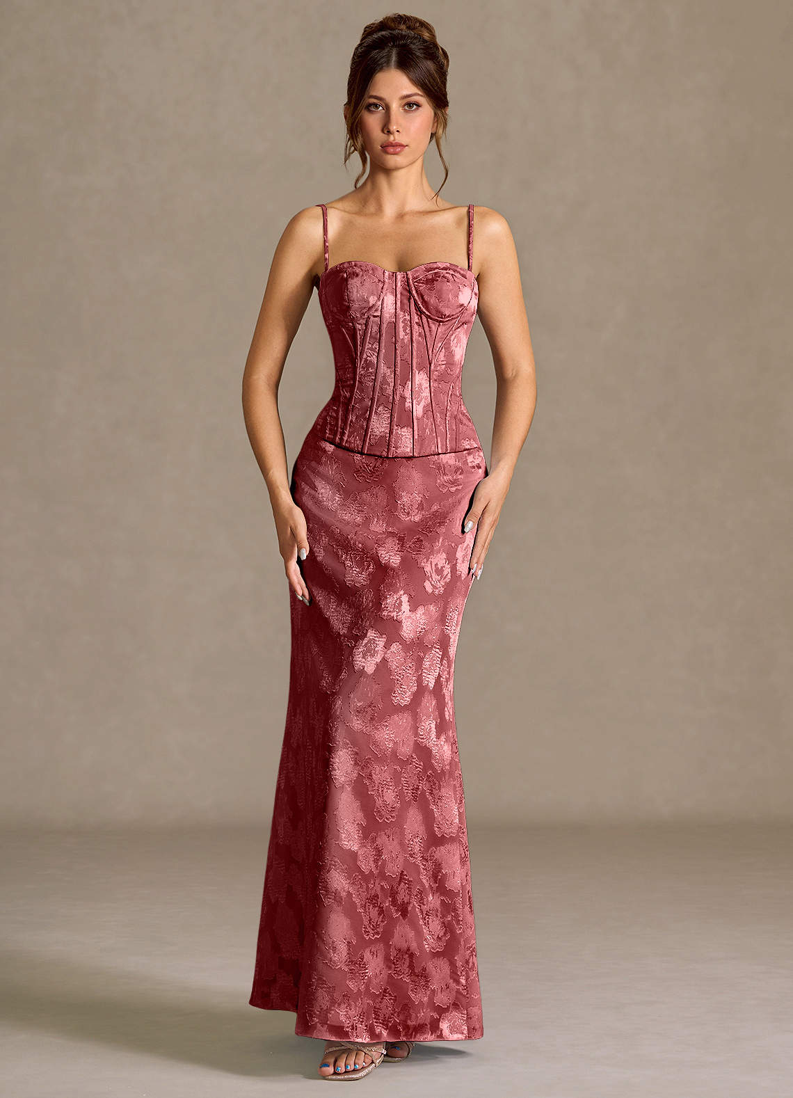 Mireya Vintage Rose Corset Two-Piece Prom Dress | Azazie Mireya Vintage Rose Corset Two-Piece Prom Dress | Azazie