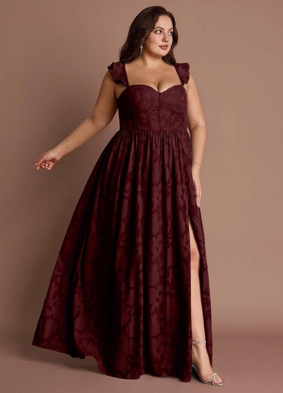 Denisse Wine Corset Maxi Dress image8