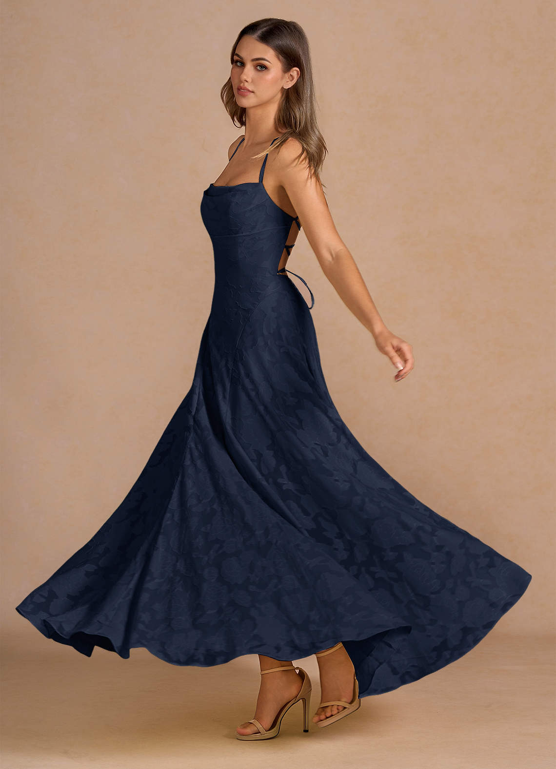 Irelia Navy Maxi Dress | Azazie