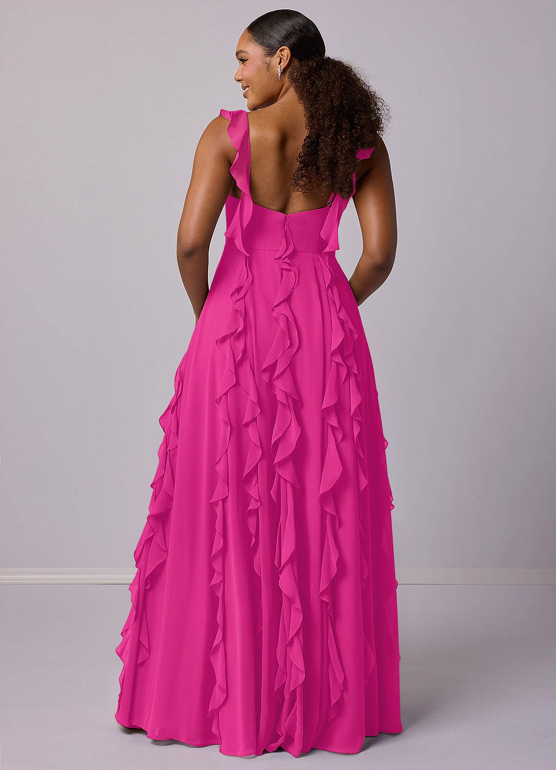 Barbie ♥ Azazie Bridesmaid Dresses A-Line Chiffon Floor-Length Dress with Pockets image10