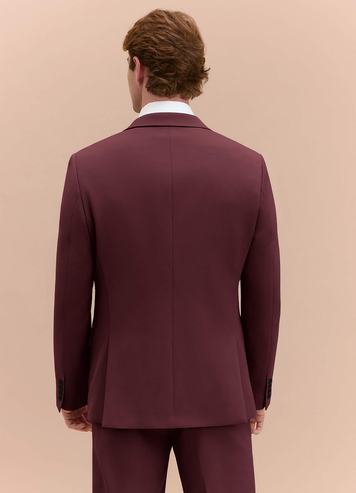 front James Cabernet Structured Stretch 3-piece suit