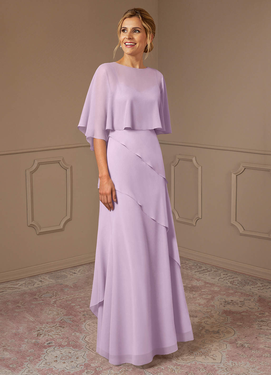 Azazie Bowie At-home Try On Dresses Agave A-Line Chiffon Dress image1