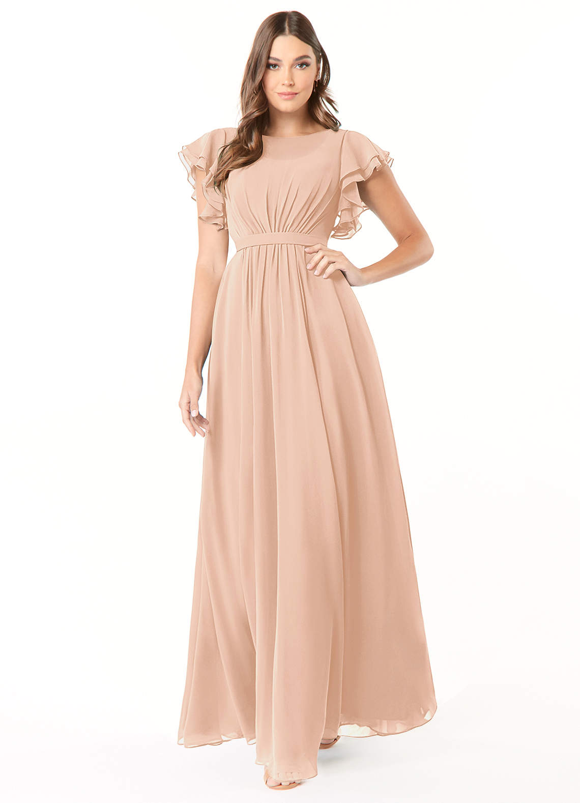 Purple dress Woman Maxi dress chiffon dress custom made bridesmaid dress (1030)