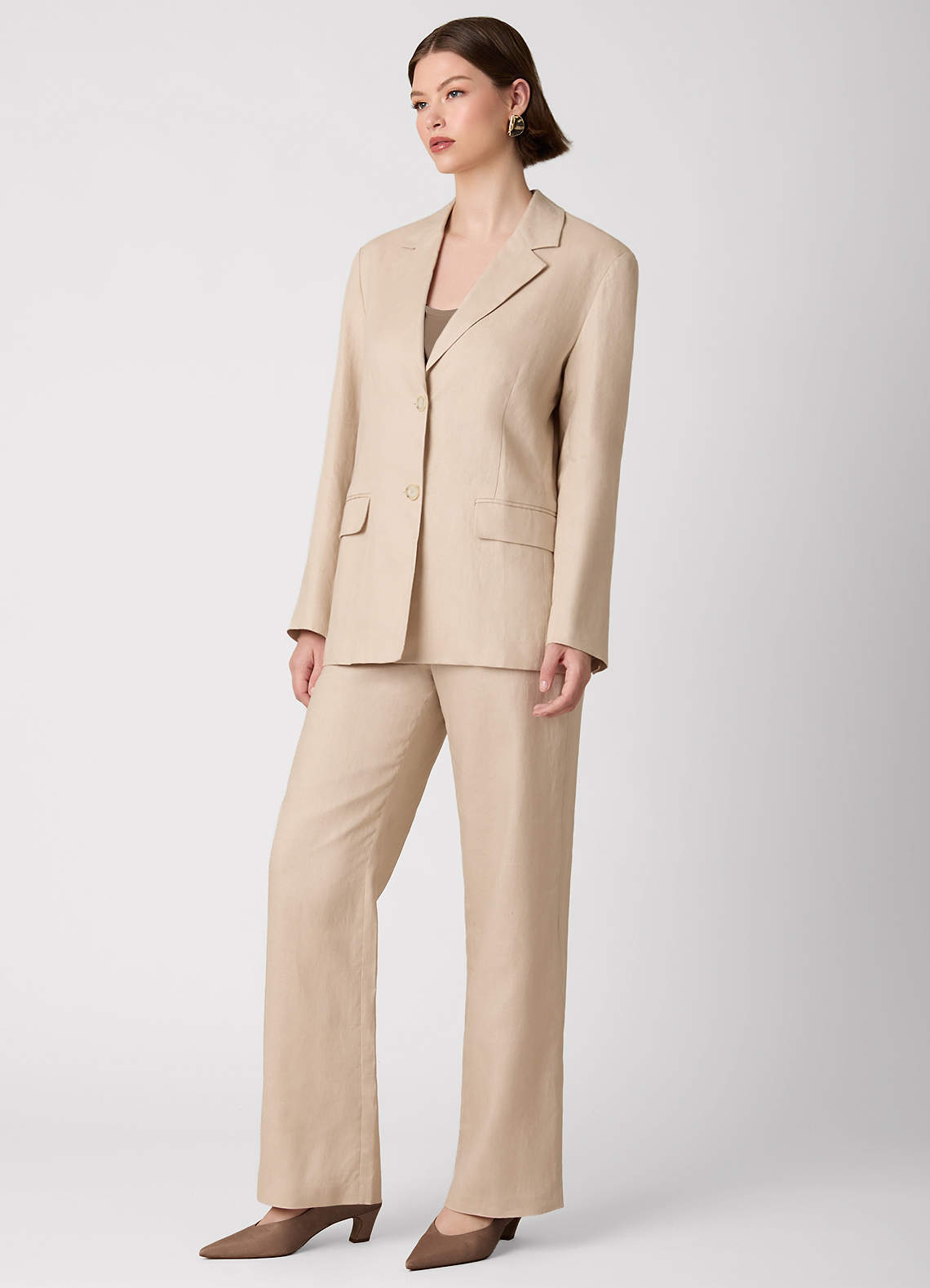 front 100% European Linen 2-Piece Suits