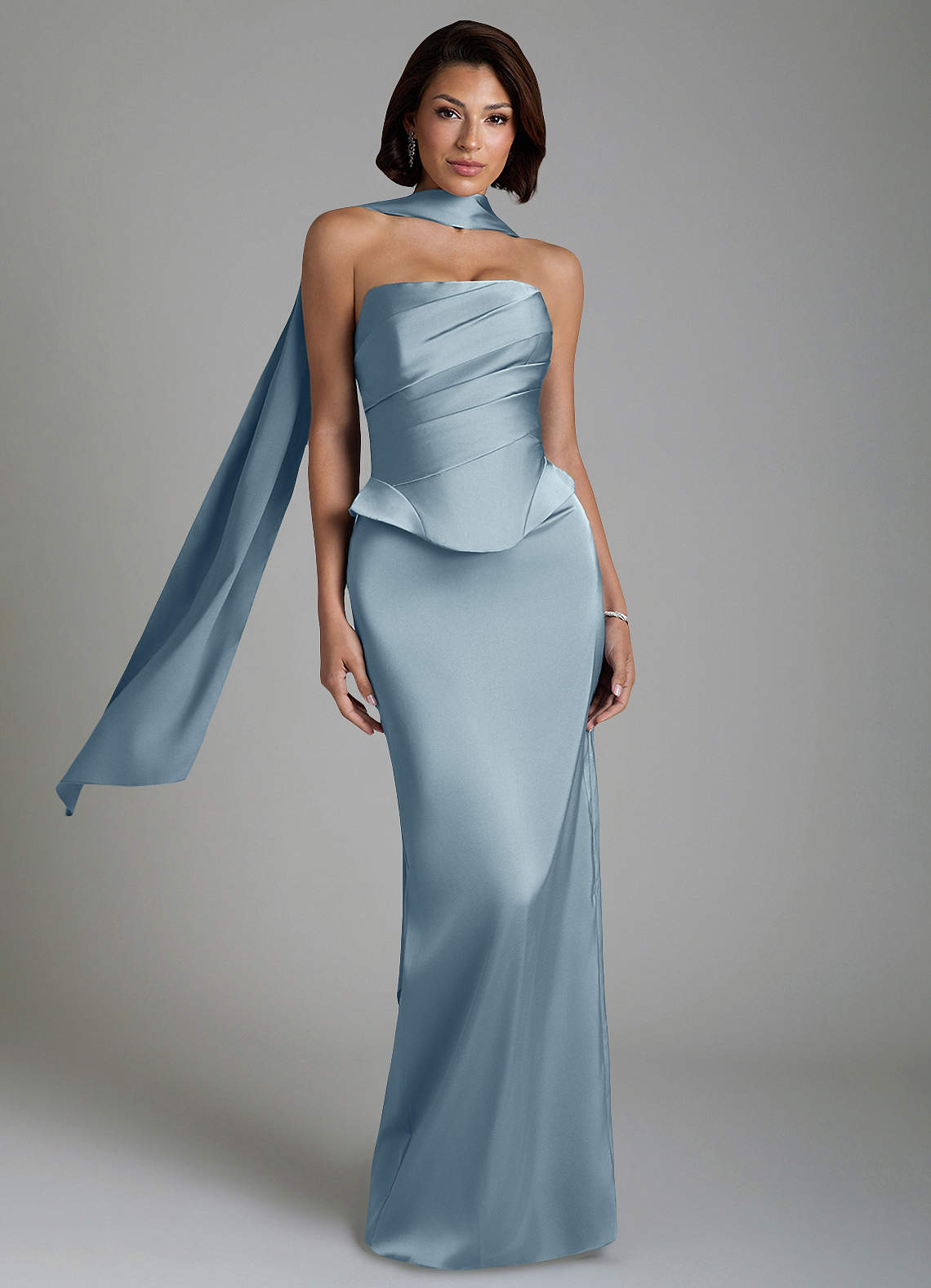 blue gray satin dress Azazie Harlow Color:Purple as Pics Raise a glass in Anna Mavridis maxi dresses Black Halo Jackie O