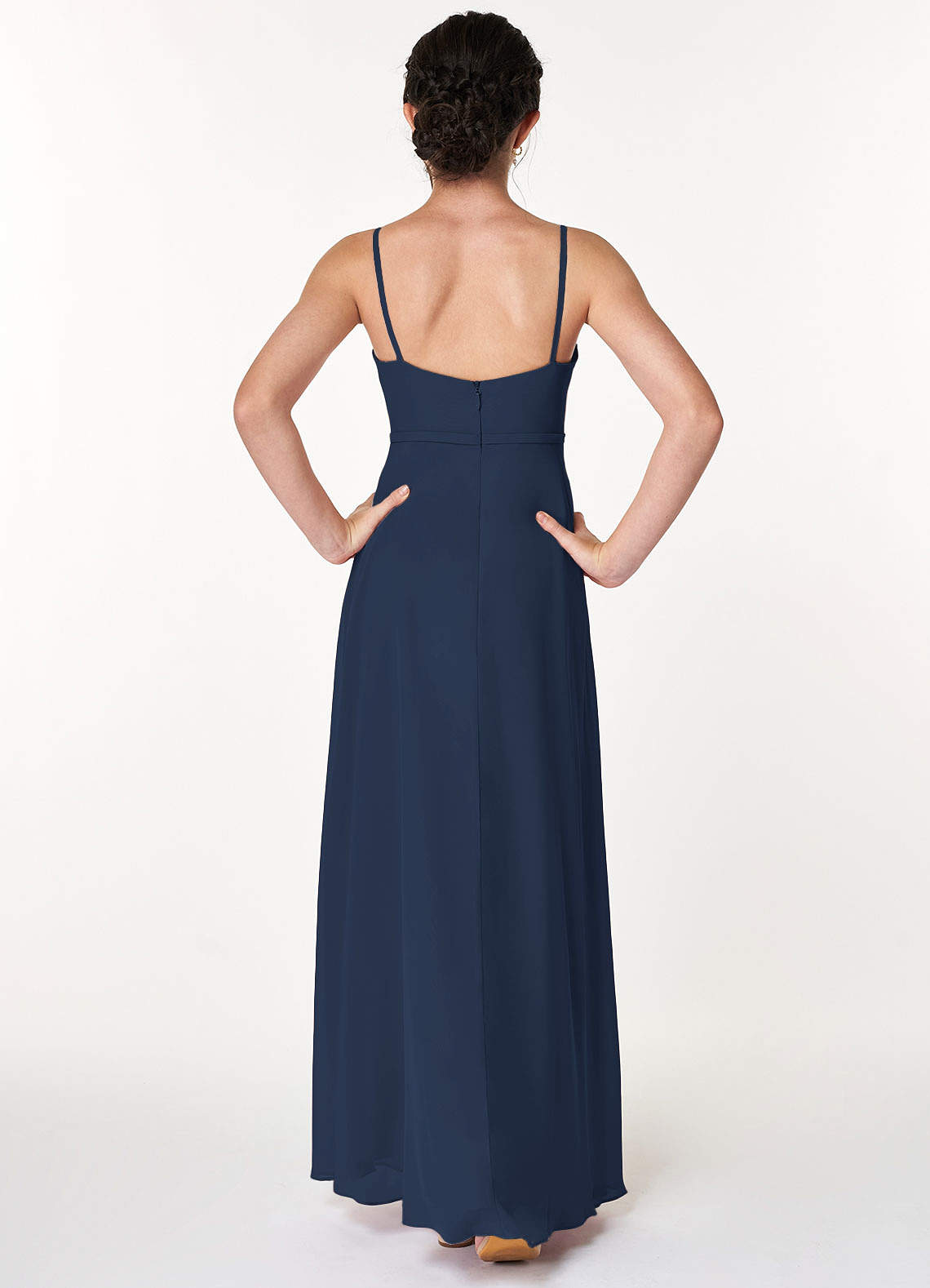Azazie Naeem Junior Bridesmaid Dress in Dark Navy | Azazie