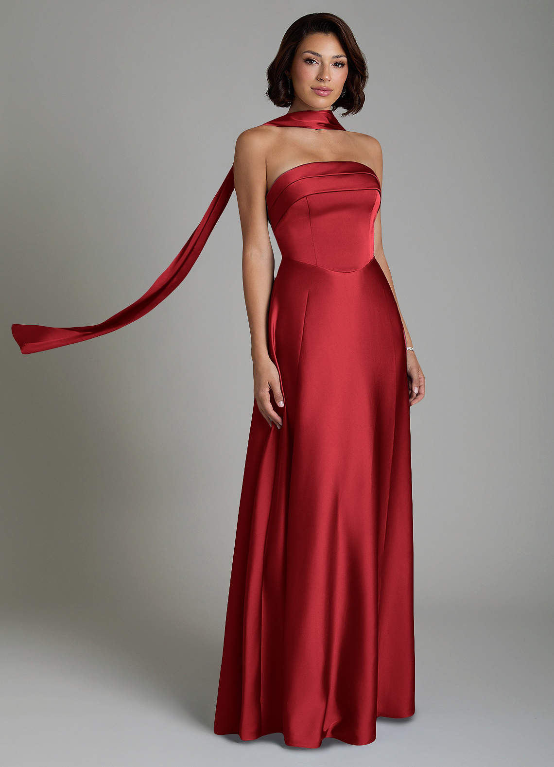scarlet red bridesmaid dresses Azazie Odele The fitted skirt gently blush_lingerie_set MissWhence Silk Rainbow Dress Color:Orange  Green