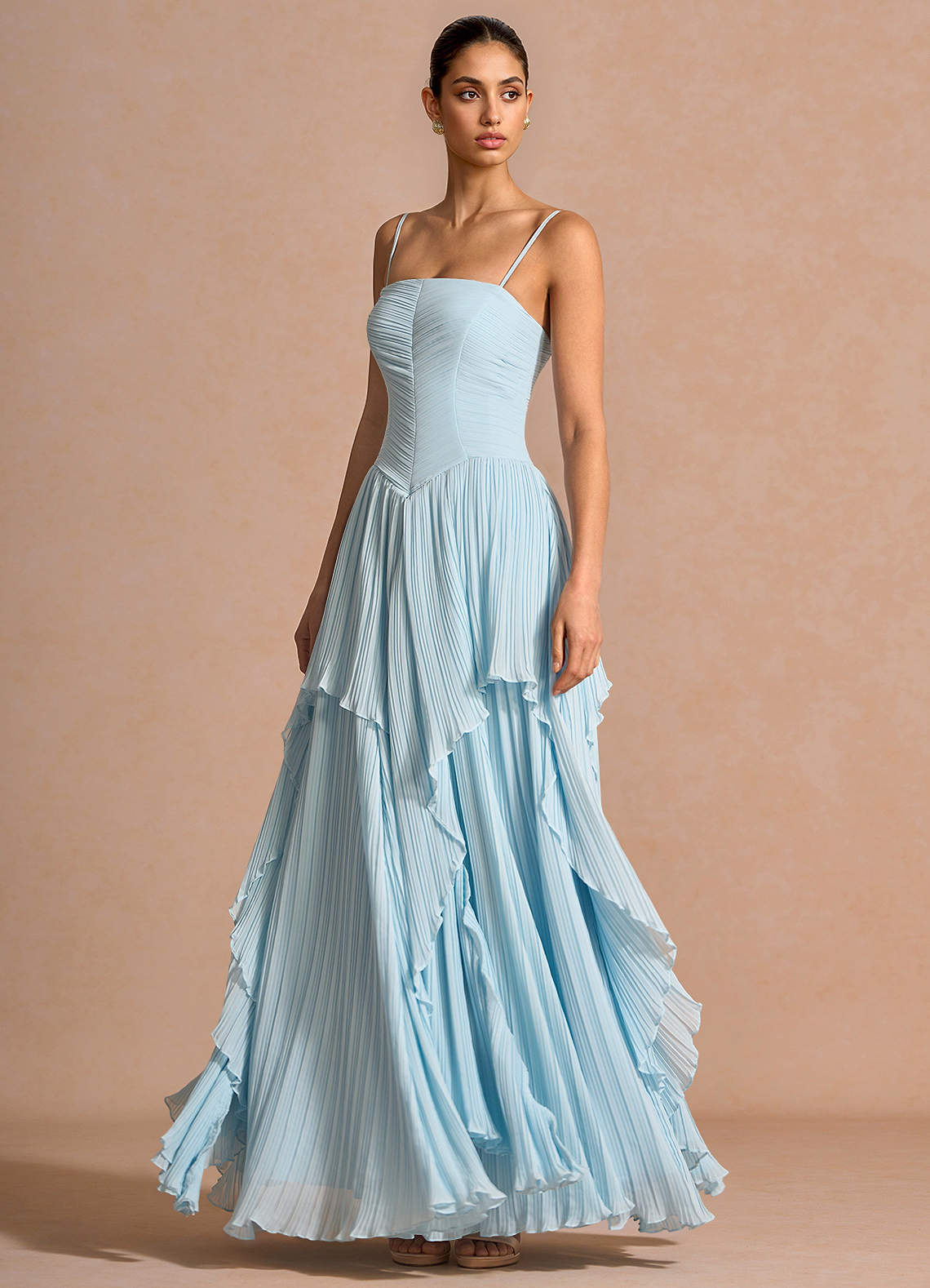 Kerensa Sky Blue Maxi Dress | Azazie