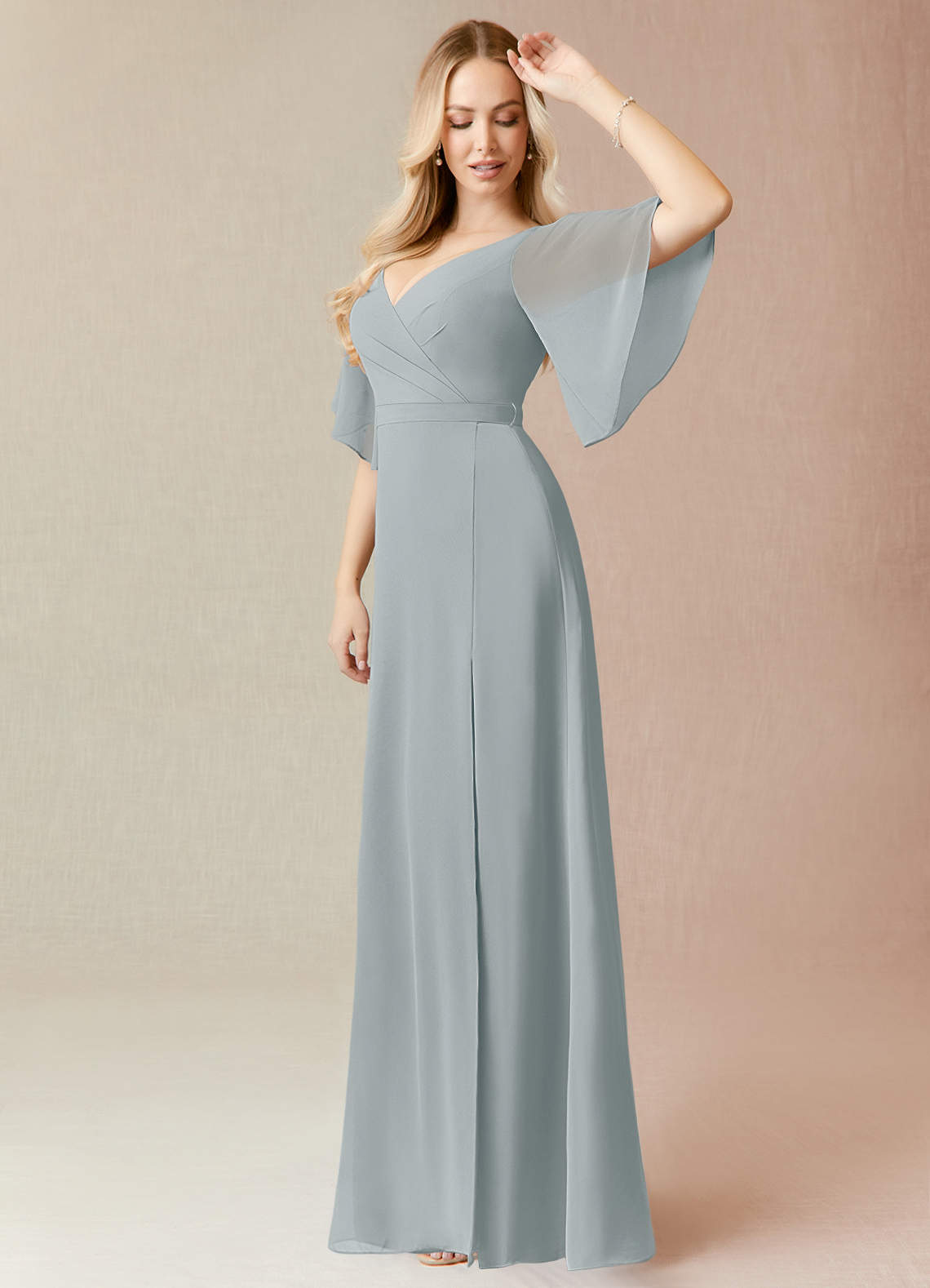 Azazie Cierra Dolphin Grey Bridesmaid Dresses Azazie