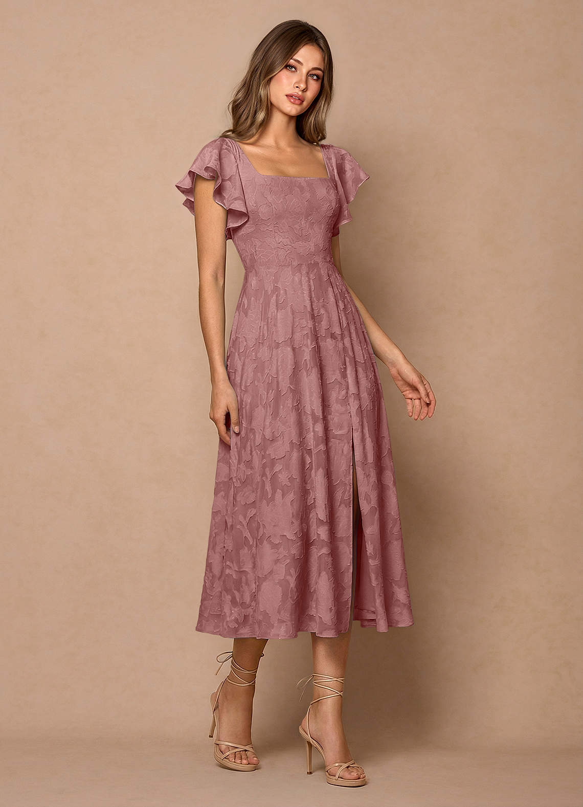 Talia Midi Klänning Ljusrosa image3